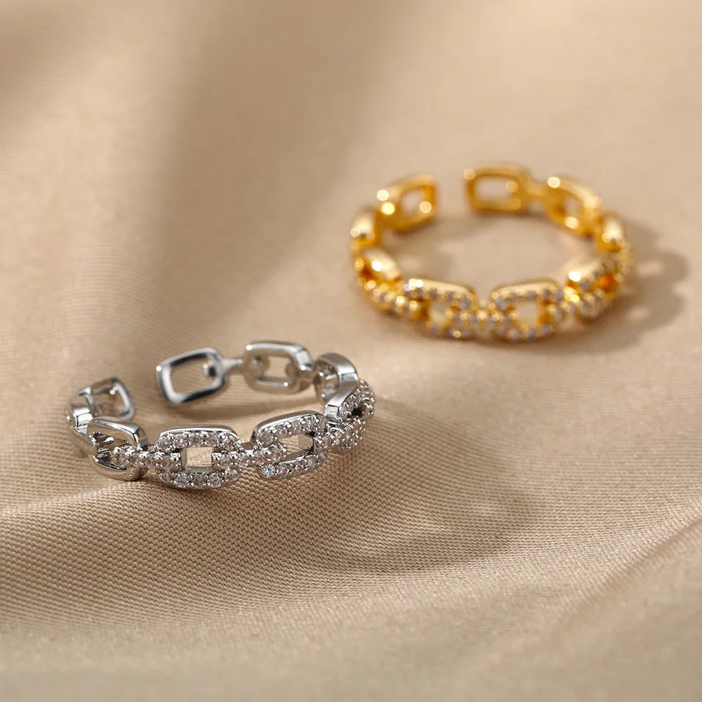 Classic Twisted Chain Open Rings