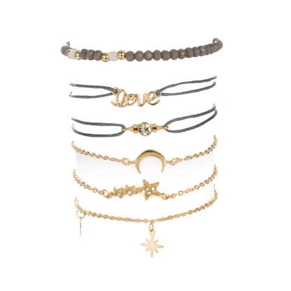 Tocona Love Moon Charm Bracelets