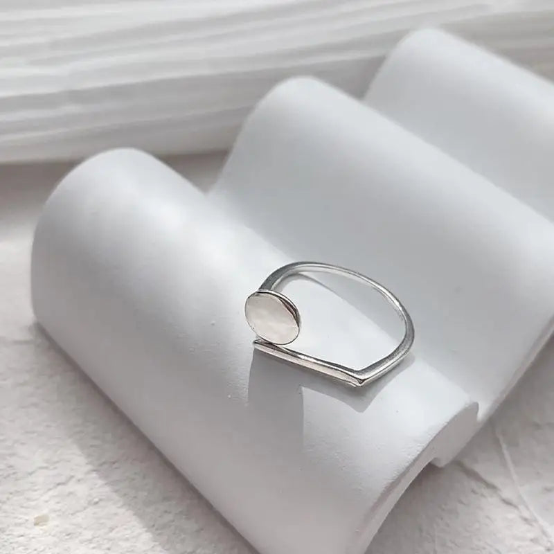 Double-Layer Silver Party Ring