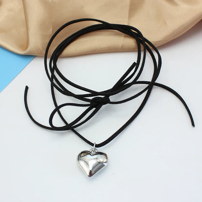 Gothic Velvet Choker with Heart Pendant