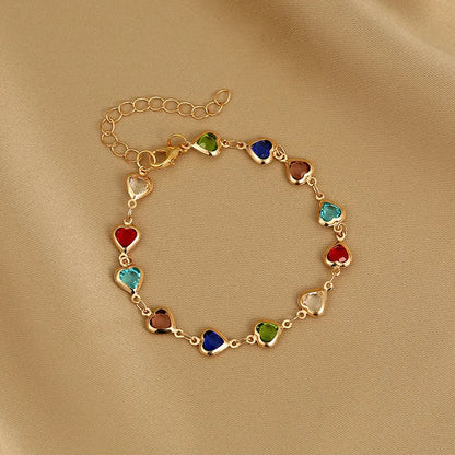 Colorful Heart Clip Bracelet