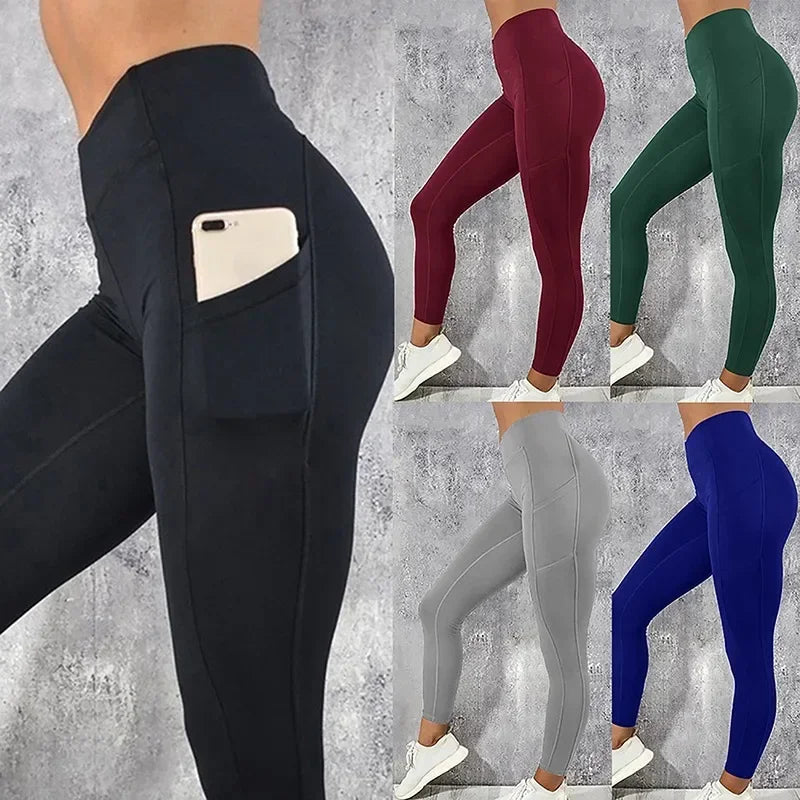 Stretch Gym Leggings with Pockets