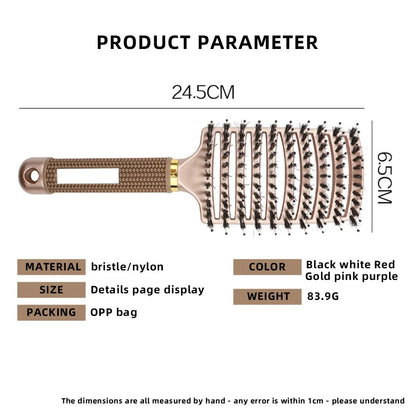 Professional Nylon Bristle Hair Brush