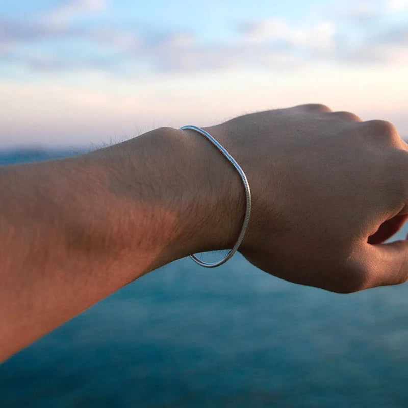 Gold Link Bracelet for Couples