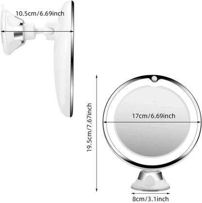 10x Magnifying Mirror with LED Light