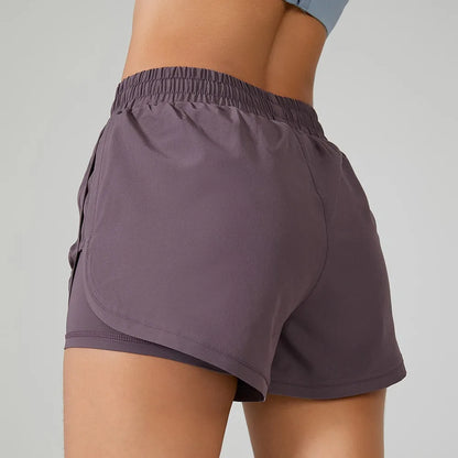 2-in-1 Elastic Yoga Shorts