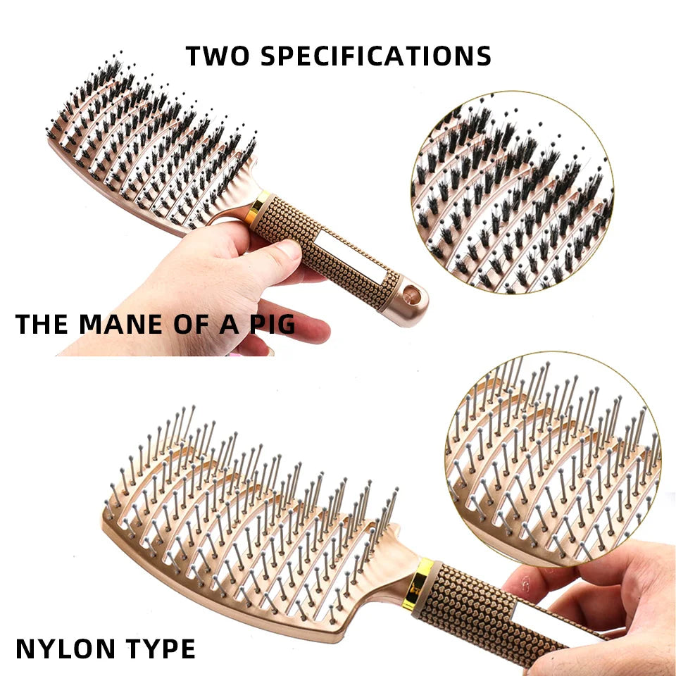 Professional Nylon Bristle Hair Brush