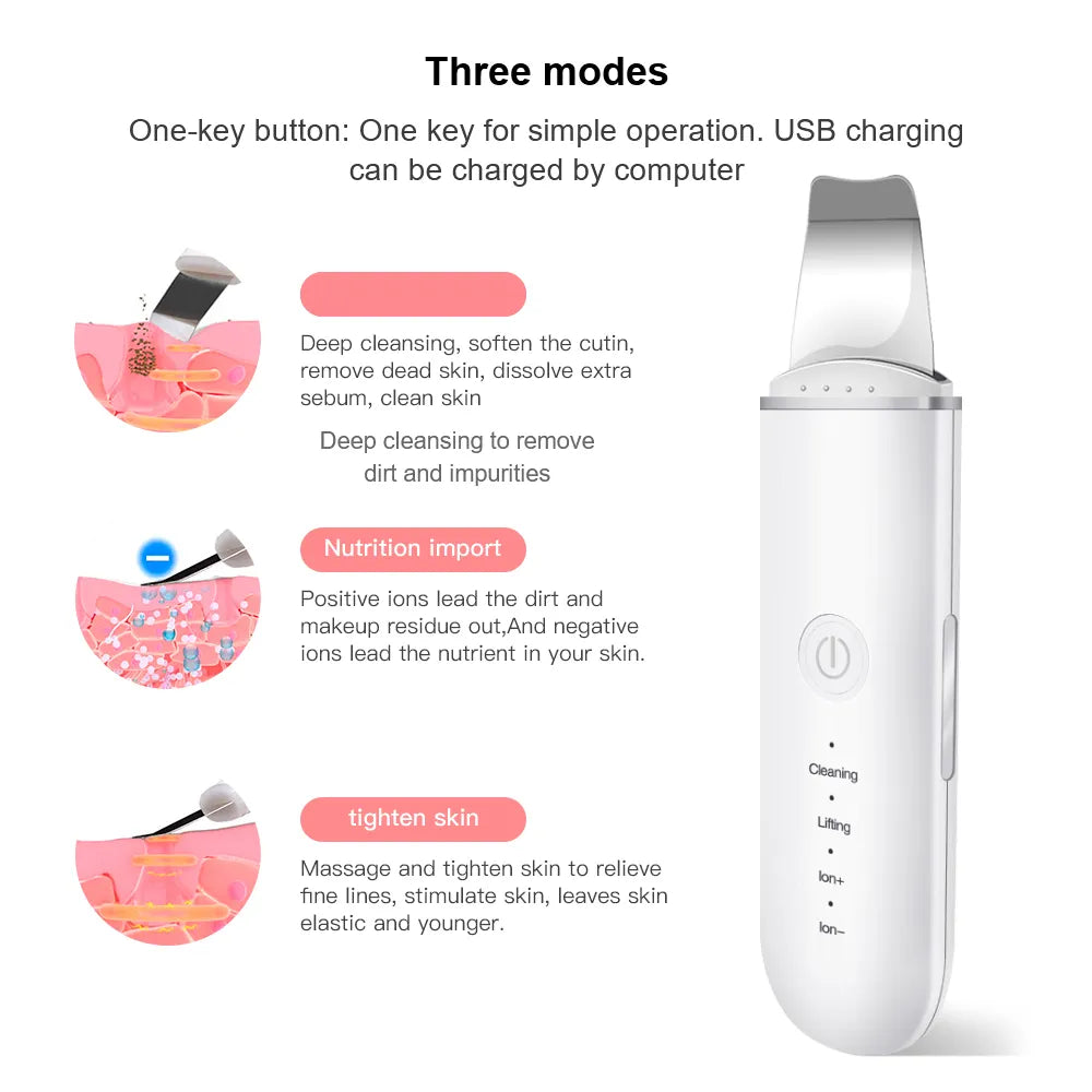 Ultrasonic Vibration Skin Scrubber