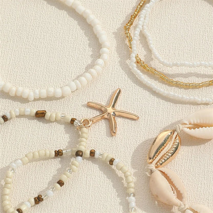 Layered Shell Bracelet Set