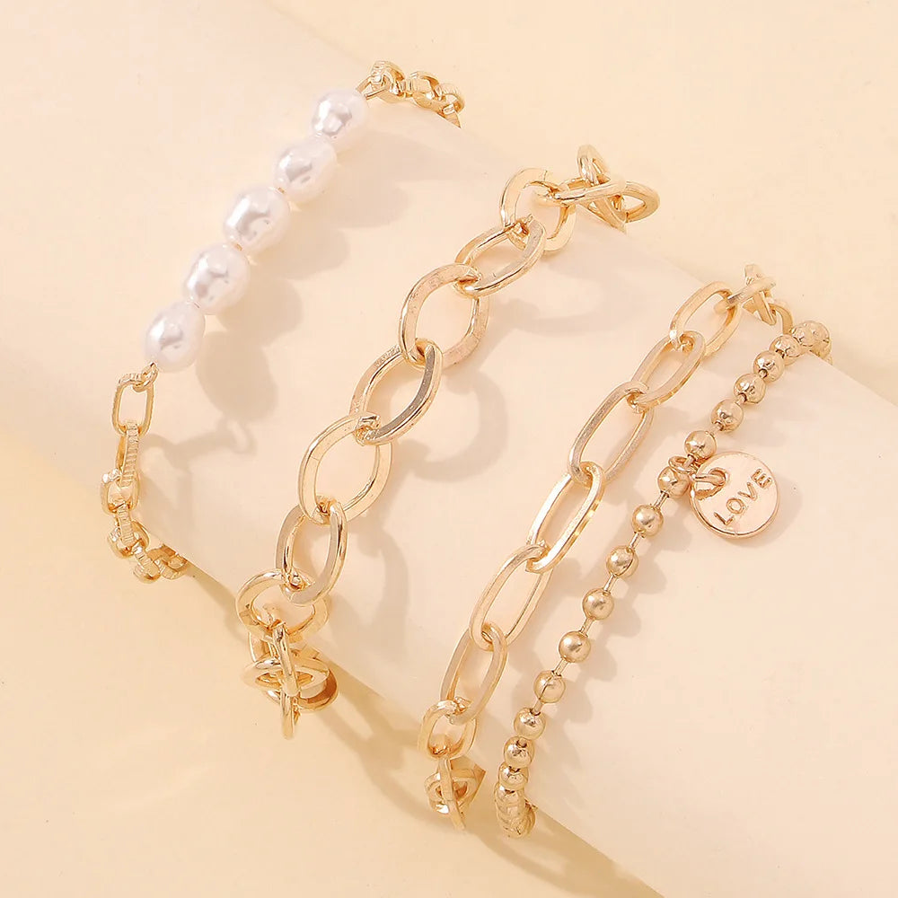 Geometric Pearl Bracelet