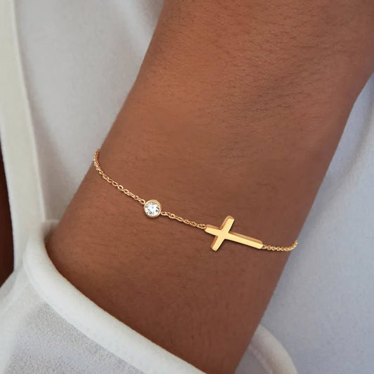 Ultra-Fine Mesh Cross Bracelet