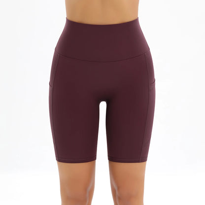 Breathable Yoga Shorts with Pockets