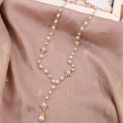 Double Layer Pearl Pendant Necklace