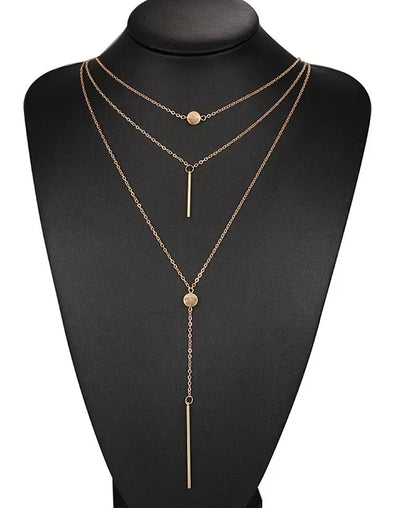 Delysia King Multi-Layer Round Pendant Necklace