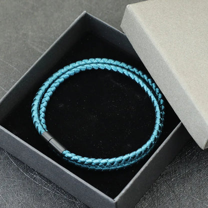 Nautical Leather Wrap Bracelet