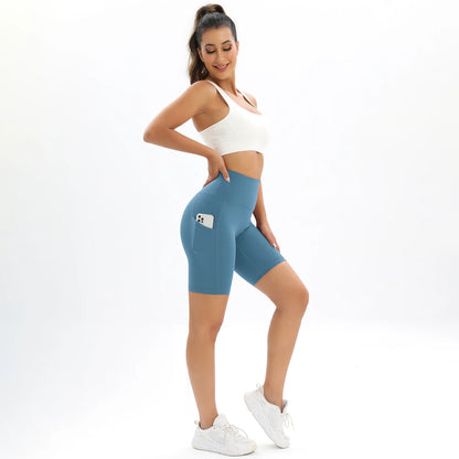 Breathable Yoga Shorts with Pockets