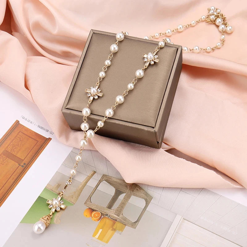 Double Layer Pearl Pendant Necklace