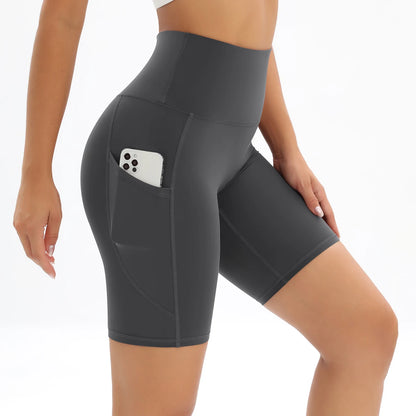 Breathable Yoga Shorts with Pockets