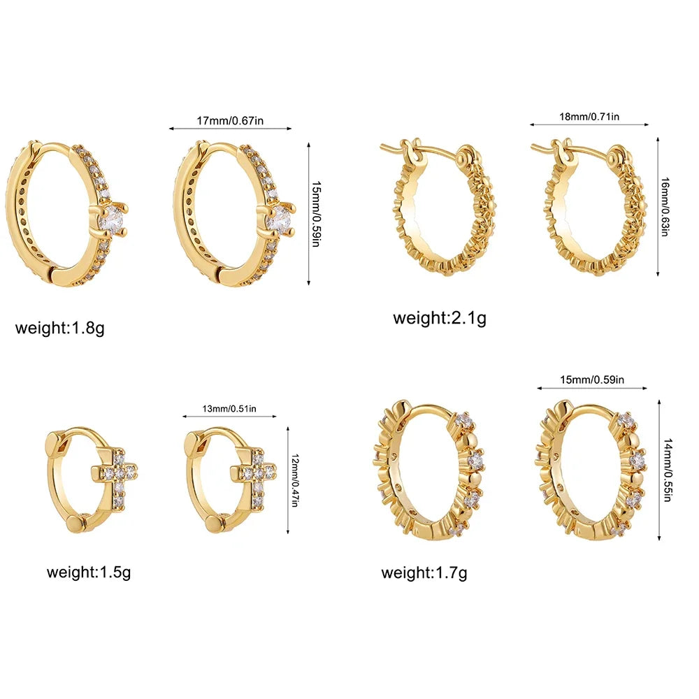 Tiny Gold Huggie Hoop Earrings