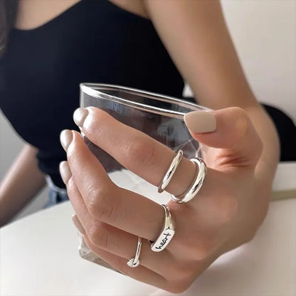 Geometric Sterling Silver Ring