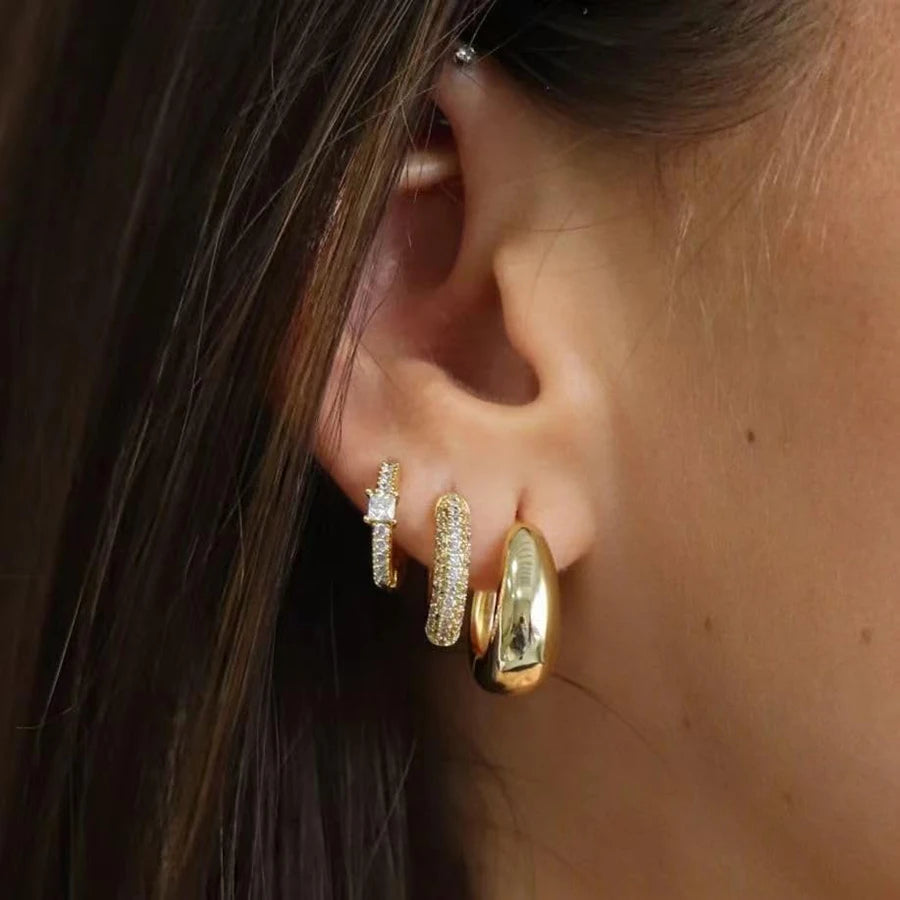 Tiny Gold Huggie Hoop Earrings