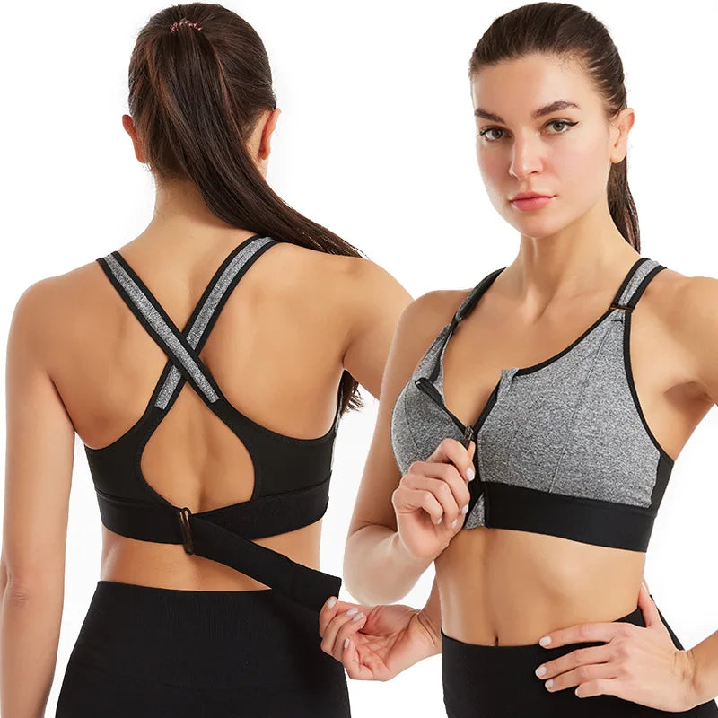 Front Zip Women's Sports Bra