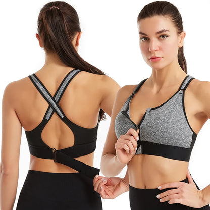 Front Zip Women's Sports Bra