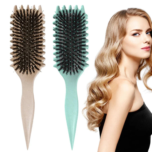 Boar Bristle LED Hair Brush