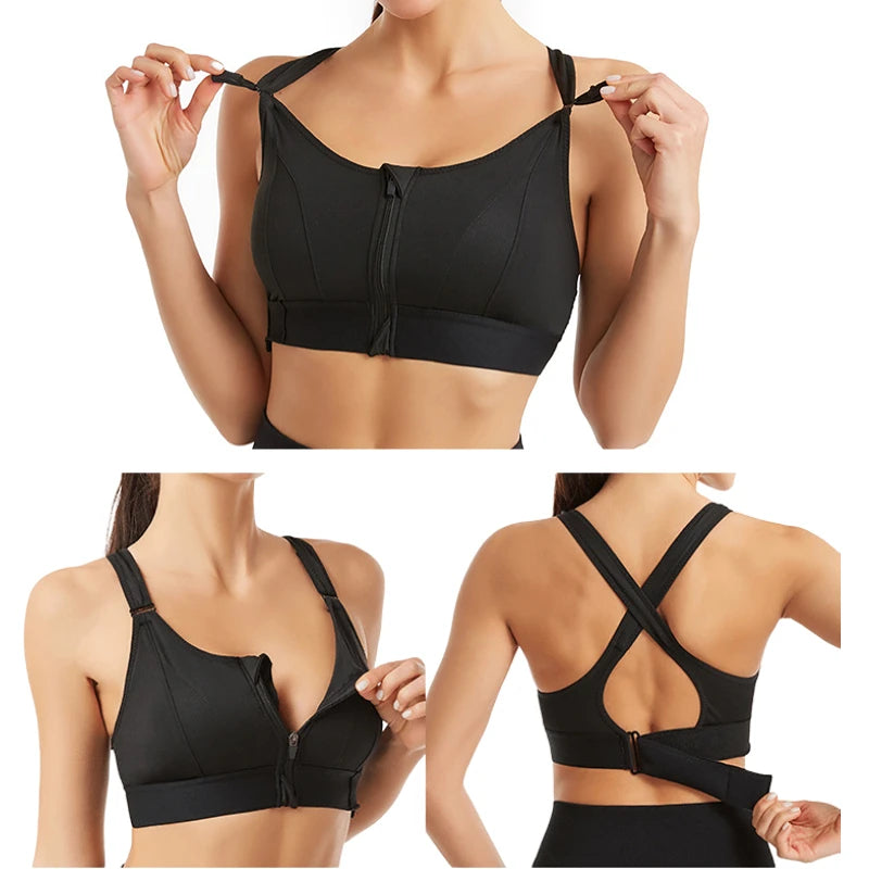 Front Zip Women's Sports Bra