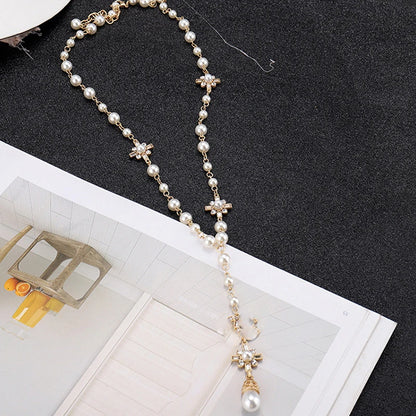 Double Layer Pearl Pendant Necklace