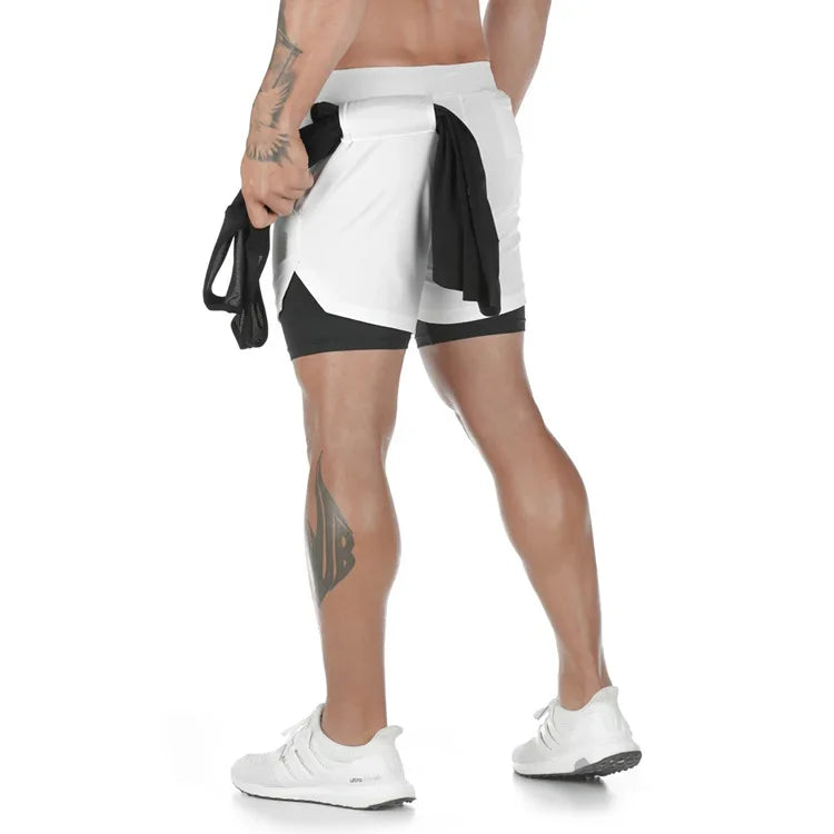 Men's 2-in-1 Camouflage Running Shorts