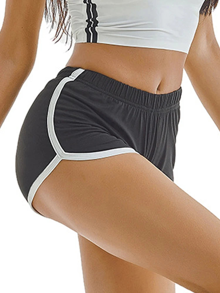 Mid Waist Slim Fit Shorts