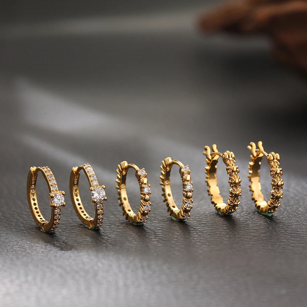 Tiny Gold Huggie Hoop Earrings