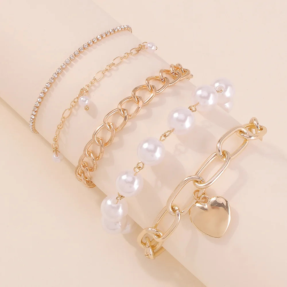 Geometric Pearl Bracelet