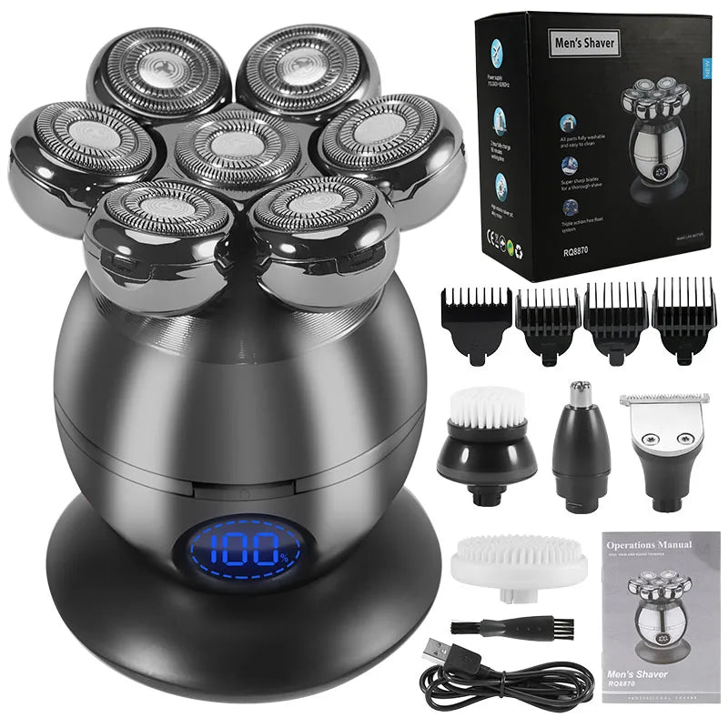 Men's Grooming Kit with LCD Display Electric Shaver