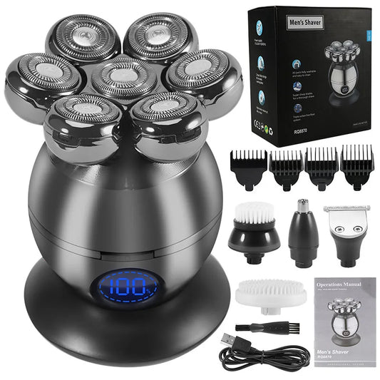 Men's Grooming Kit with LCD Display Electric Shaver