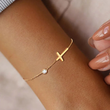 Ultra-Fine Mesh Cross Bracelet