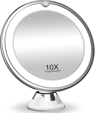 10x Magnifying Mirror with LED Light