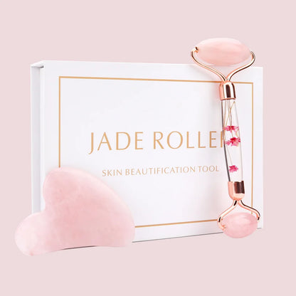 Natural Jade Roller & Gua Sha Set